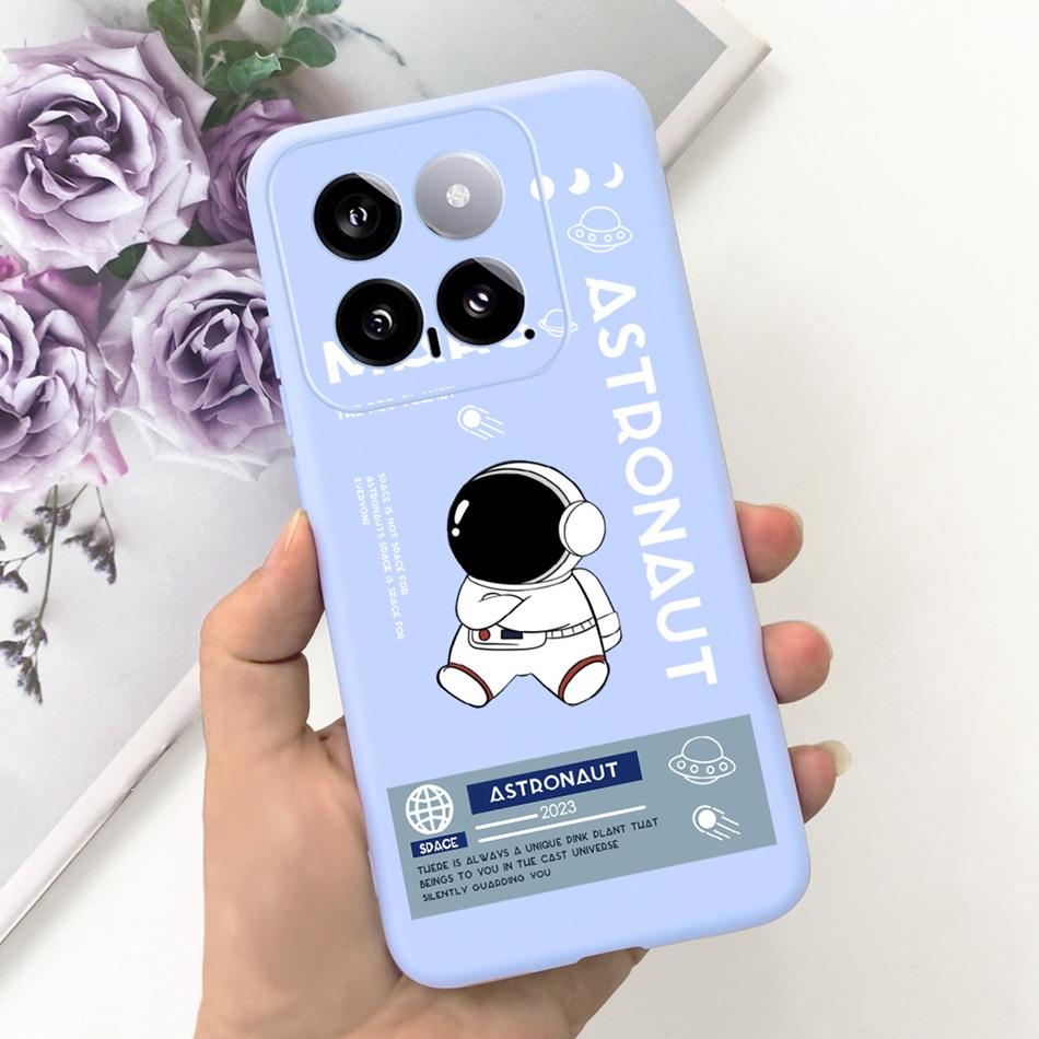 For Xiaomi 14 Phone Case Xiaomi Mi 14 5G Mi14 2024 Cute Cat Cartoon Jelly Silicon Soft Protective Back Cover