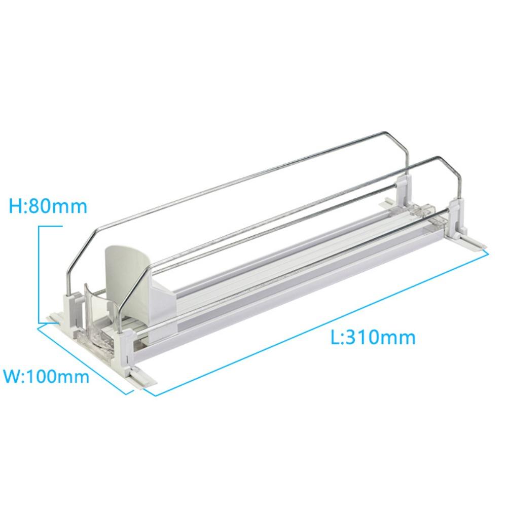 

Самовыдвижная полка для консервированных напитков, регулируемая ширина, диспенсер для банок с содовой, колой, пивом White-single