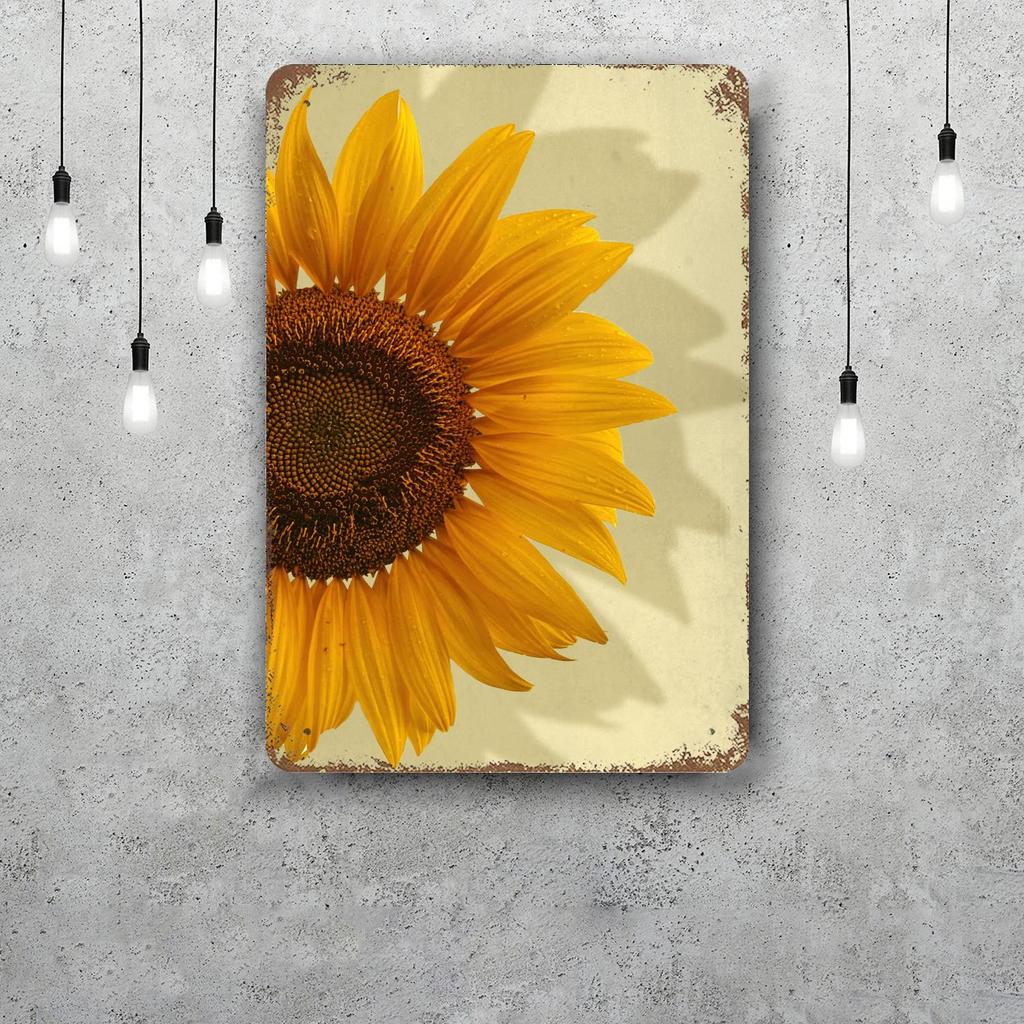 Sunflower Vintage Tin Sign Home Decor Wall Decor Art Wall Mural Room Decoration Decor Retro Metal Sign Plate Bar Posters