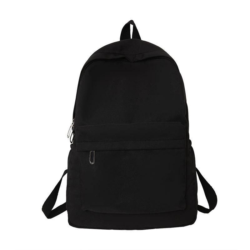 Schoolbag Japanese Ins Wind Solid Color Schoolbag Female Korean Version Harajuku Ulzzang College Student Backpack High School Large Capacity Backpack