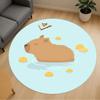 1 Stück Wasserschwein, Schwimmender Runder Stuhlmatte Teppich - Rutschfest, Fußmatte für Büro, Schlafzimmer, Heimdeko Weihnachtsgeschenk p0811325