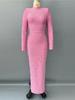 Elegant Western Retro Bandage Dress - Long Sleeve Evening Gown with Hot Drill Detailing