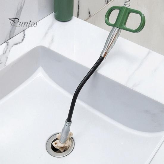 Sink Drain Cleaner Flexible Grabber Claw Pick Up Tool, Hair Removal Ergonomic Metal Spring Kitchen Unblocker Grip Claw, Unclogging Tool for Sewer Pipe