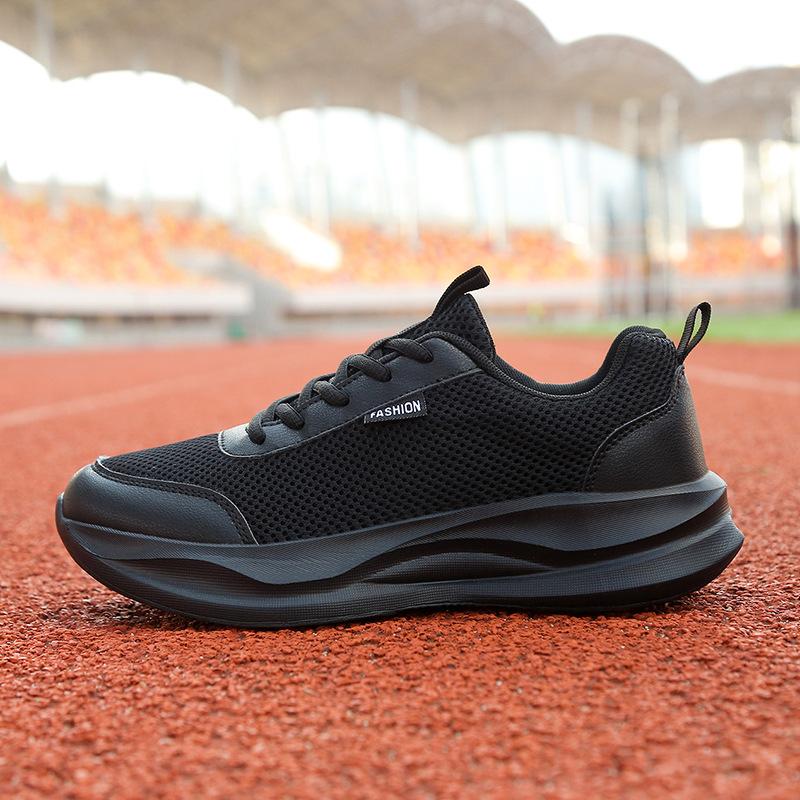 Autumn and winter new shoes platform sneakers lightweight and comfortable shock-absorbing running shoes black casual travel shoes