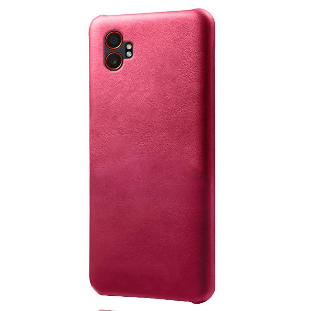 For Samsung Galaxy XCover7 Pro Case Calf Texture PU Leather Hard PC Protective Phone Cover