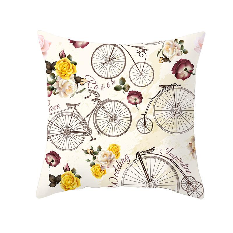 Pink Series Valentine's Day Peach Skin Pillowcase Home Sofa Cushion Cover Square Pillowcase