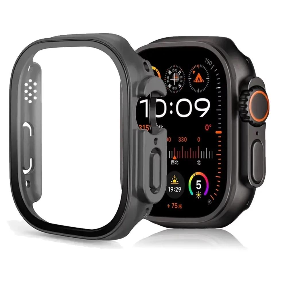Tempered Glass+Cover For Apple Watch Ultra 3 2 1 49mm PC Bumper Screen Protector Case for iWatch Series Ultra 3 49mm Accessories