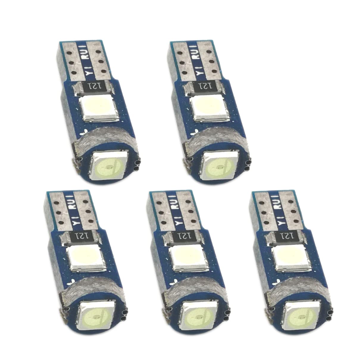T5 LED meter bulb panel bulb air conditioner bulb wedge Set of 5 (ice blue)