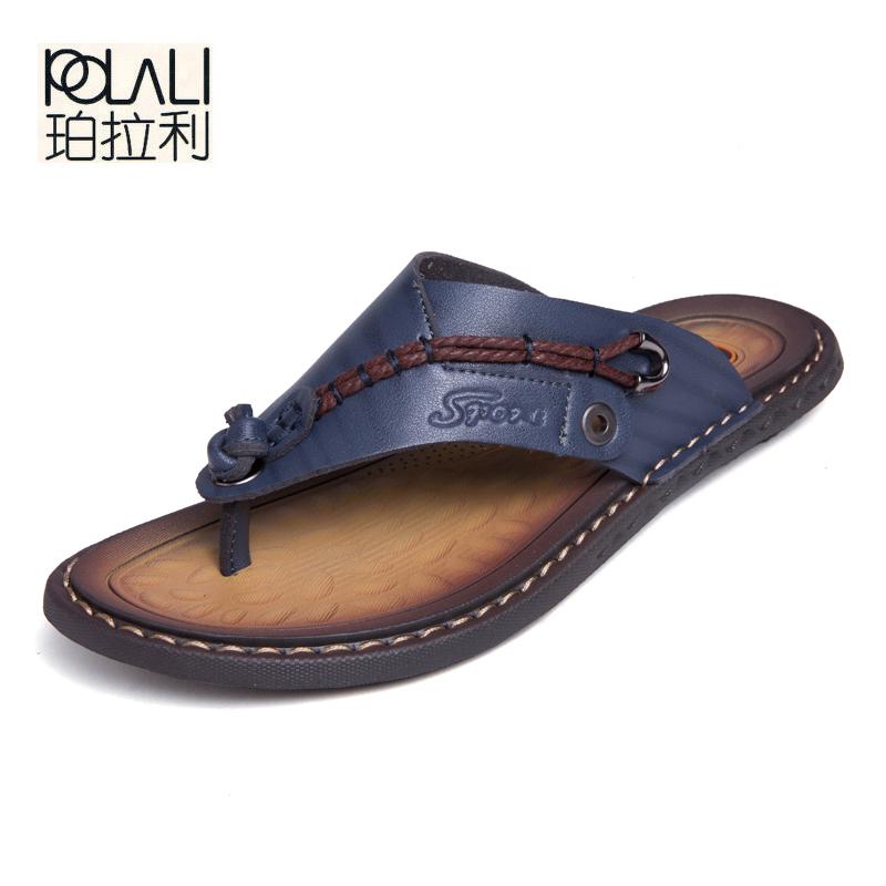 Luxury Brand Flip Flops Soft comfortable Microfiber Leather Slippers Beach Slipper Flip Flop Summer Shoe For Men size 47 Zapatos