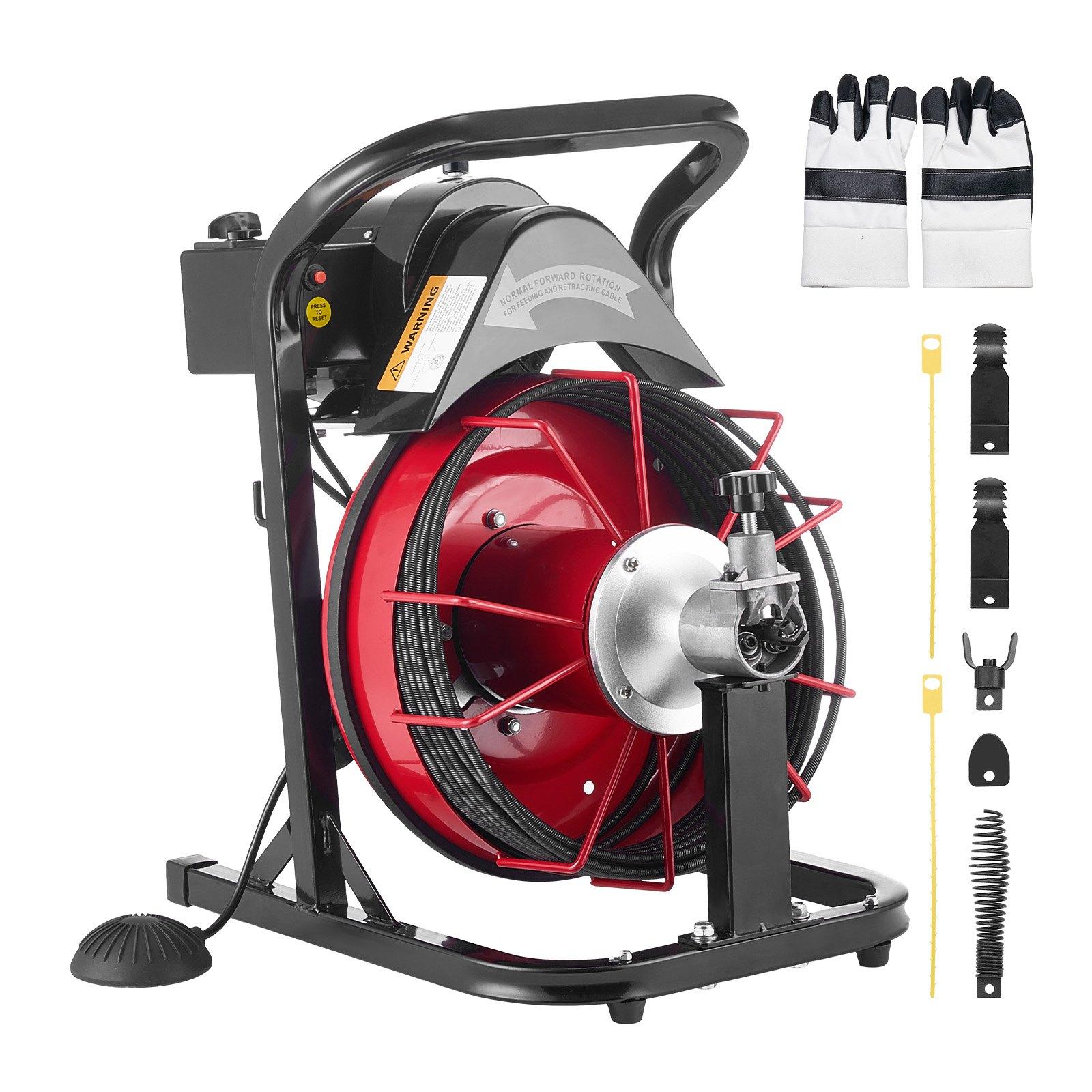VEVOR Drain Cleaner Machine 15m x
