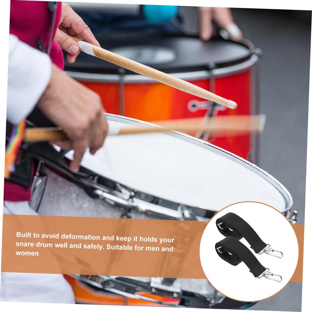 NUOLUX Snare Drum Stick Shoulder Strap for Concerts and Pack of Replacement Mylar Marching Snare Accessories for Drums Strap, Double-Sided Play, 4,