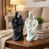 3D Printed Child Hug Heart Art Figurine Unique Abstract Heart Family Sculpture Living Room Decor