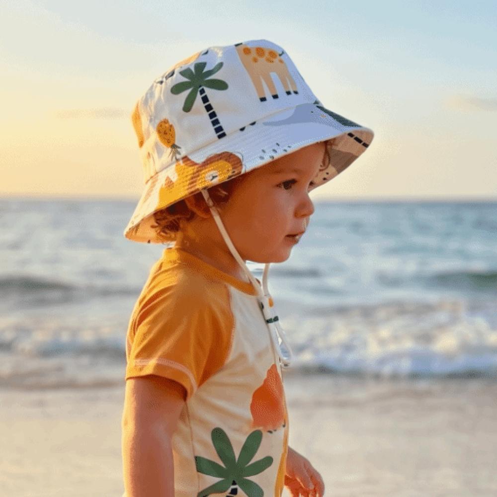 Breathable Bucket Fisherman Hat Cartoon Design Panama Hat Soft Baby Sun Bonnet Toddler