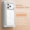 12N Strong Magnet MagSafe Case For iPhone 12 13 14 15 16 17 Pro Max 4 Airbag Shockproof Clear Anti Yellowing Wireless Charging Cover