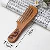 Dragon Phoenix Engraved Peach Wood Healthy Massage Anti-Static Hair Care Comb