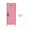 Mini-Spind Rostfrei Kleiner Metall-Aufbewahrungsschrank für Büro Schule Zuhause Organizer Rosa