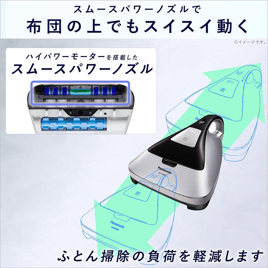Panasonic Futon Cleaner Paper Pack Type House Dust Detection Sensor Equipped with Silver MC-DF500G-S