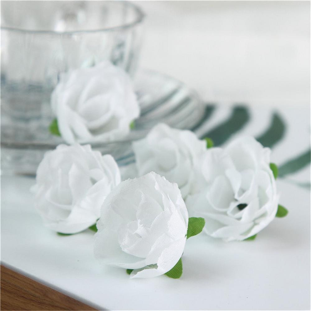 Rose Artificial Flowers 50pcs Simulation Flower Head Fake Roses Wedding Decorated Wall Flower Arrangement home Party Decoration