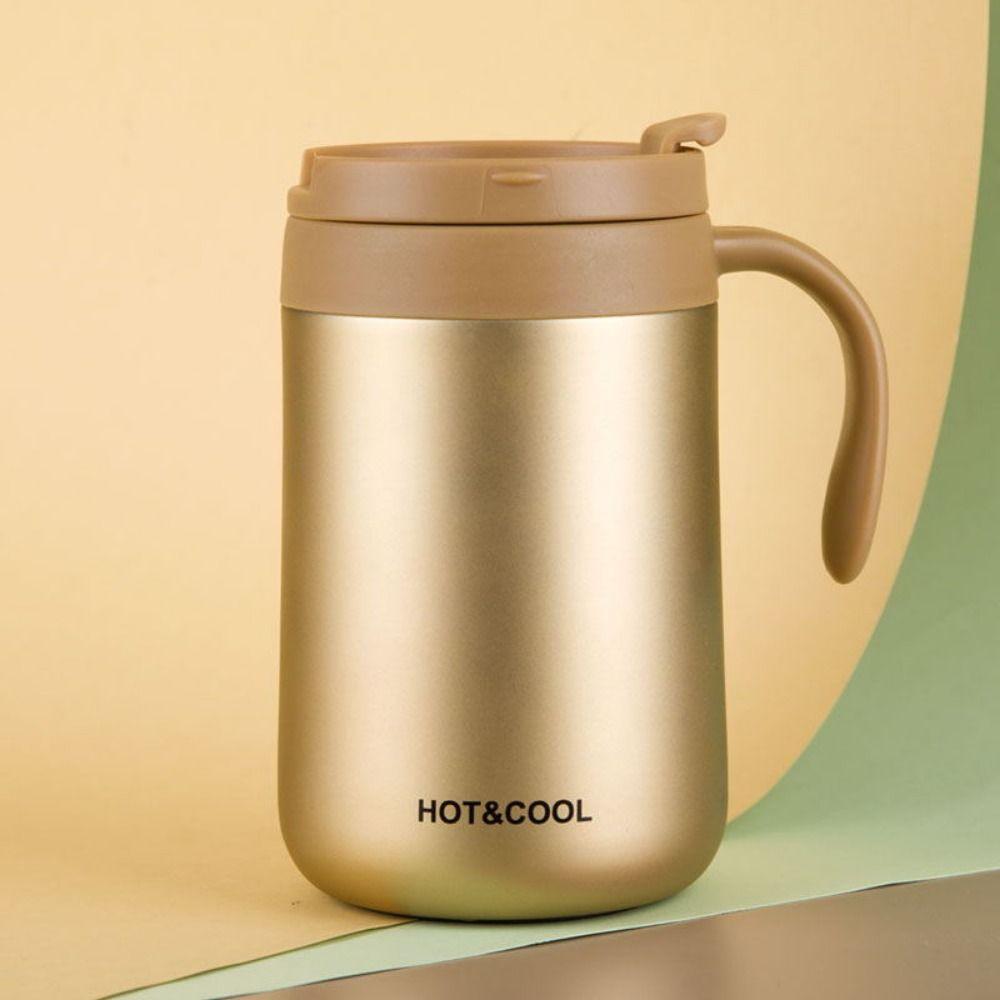 500ML Insulated Coffee Mug Double-Walled Vacuum Thermal Cup Insulated Drinking Cup  Home Use