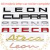3D Metalen LEON CUPRA Etc Letters Badge Sticker Achterklep Embleem Decal Hoge Kwaliteit Auto Exterieur Styling Accessoires