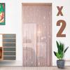 2er-Pack Glitzer-Fadenvorhänge 39x79 Zoll Fransenpaneele Raumteiler Fliegengitter für Heimdeko Tür Fenster Hochzeitsfeier Hotel Wohnzimmer Türöffnungen
