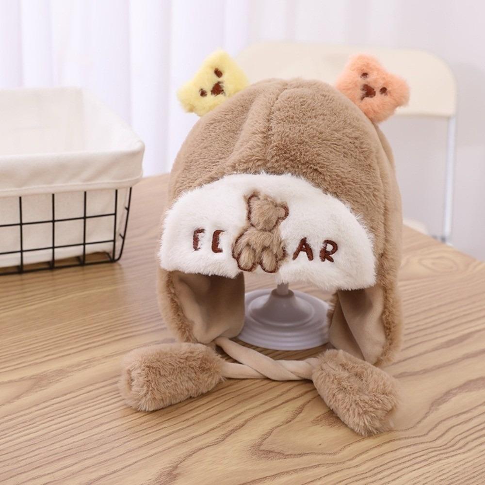 

Coldproof Pullover Cap Warm Plush Infant Knitted Cap New Ear Protection Hat Outdoor Sports