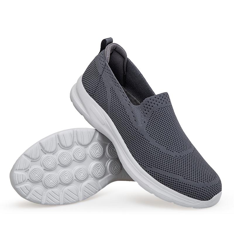 Couples Slip-on Casual Shoes Lightweight Flats Breathable Knitted Loafers Women Men Comfortable Daily Walking Shoes
