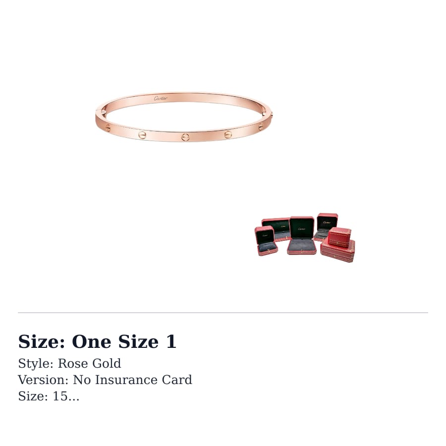 CARTIER LOVE 18K Gold Bangles Unisex