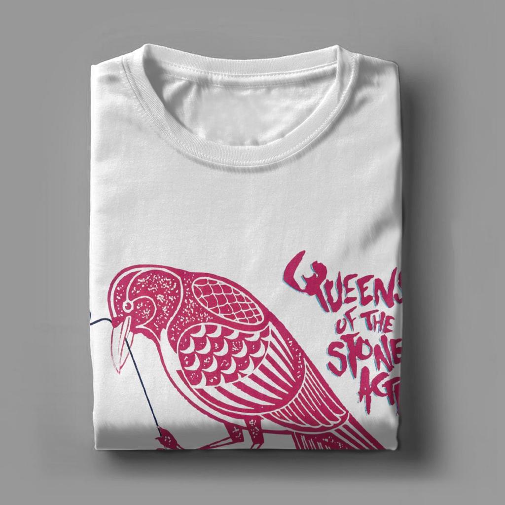 Men's Queens Of The Stone Age T Shirt Cotton Clothing Vintage Short Sleeve Round Collar Tee Shirt Graphic T-Shirt
