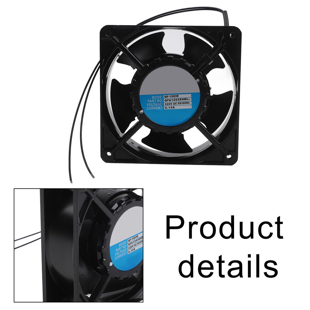 Thermal Axial Fan for Fireplace Cassette Systems Robust Metal Construction for Heat Circulation in Diverse Heating Applications