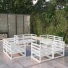 Day and Night - Day and Night 8-Piece Garden Lounge Set White Solid Pine Wood