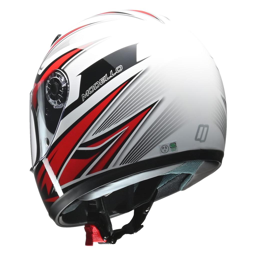 LEAD Motorcycle Helmet Full Face MODELLO White Free Size than (Less 57-60cm)