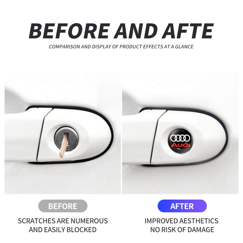 3D Car Interior Decorative Stickers Key Badge Steering Wheel Decoration Stickers For Audi A1 A2 A3 A4 A5 A6 A7 A8 Q1 Q2 Q3 Q4 Q5 Q6 Q7 Q8 B5