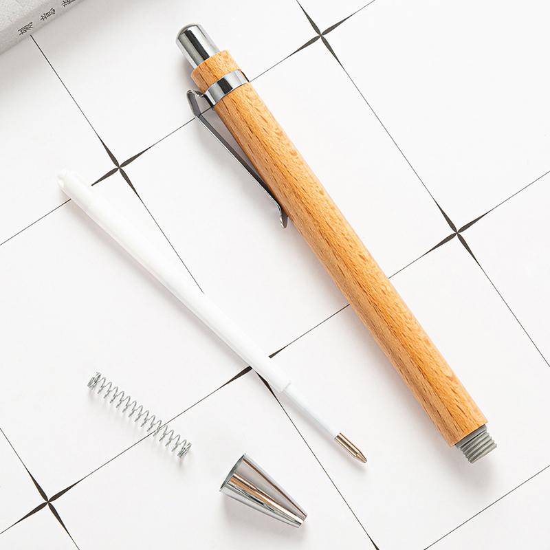 Bamboo Wood Ballpoint Pen 1.0Mm Bullet Tip Blue Black Ink