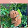 Delightful 11cm Capybara Plush Keychain With Cute Strawberry Hat Ideal For Fashion Bags