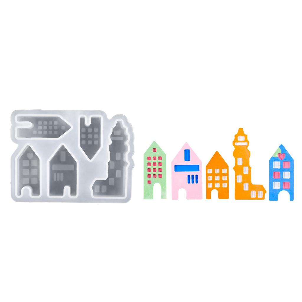 Clear House Display Ornament Silicone Mold For Artistic European Hollow House Creations Suitable For Handcraft Lovers