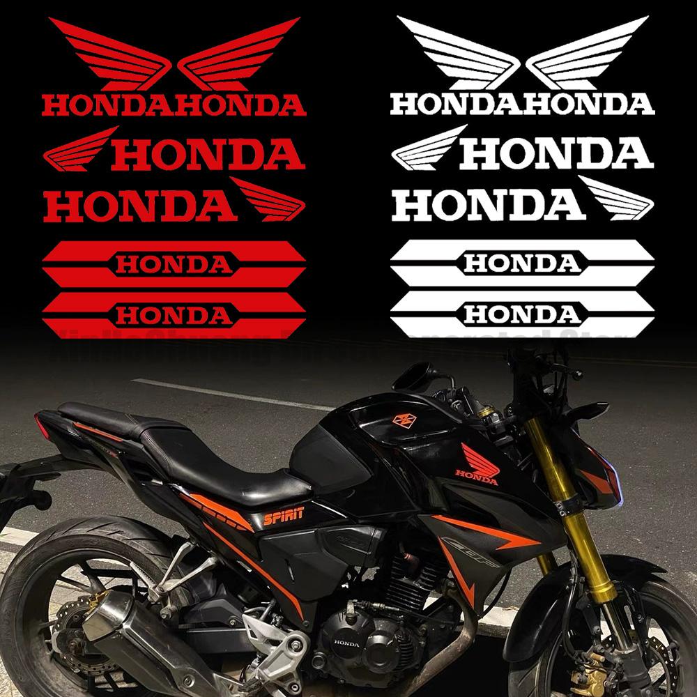 WRS2 Motorcycle Stickers for HONDA Car Logo Reflective Laser Stickers Racing Helmet Decals Tail Box Shock Absorber Decoration