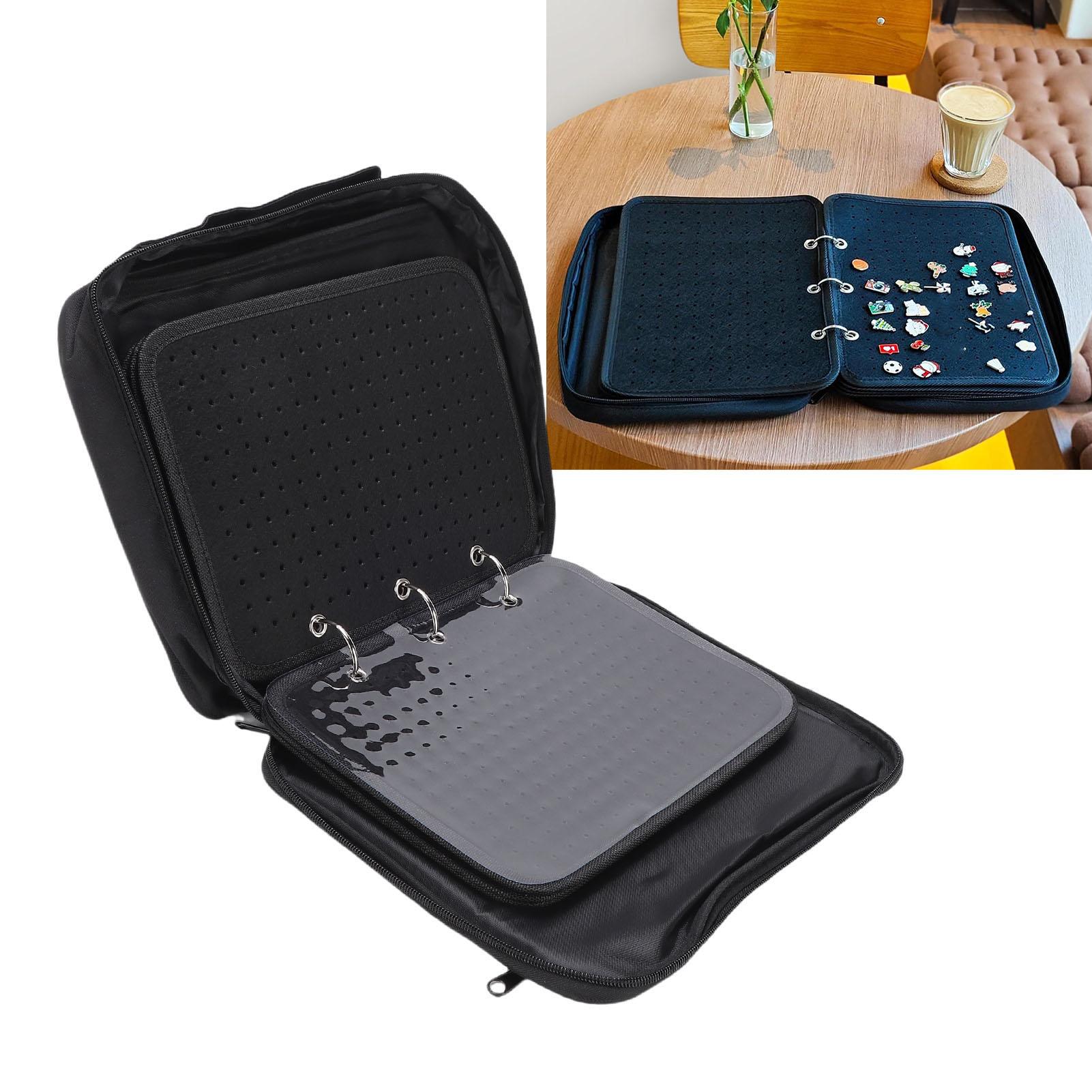 Kaisai Enamel Pin Display Pages Pin Carrying Case Display Bag Polyester Travel Brooch Pin Display Bag With Convenient Handle