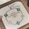 Sterling Floral Four Leaf Clover Jewelry Set With Pink Mother Of Pearl Inlay Women Necklace Earrings Bracelet