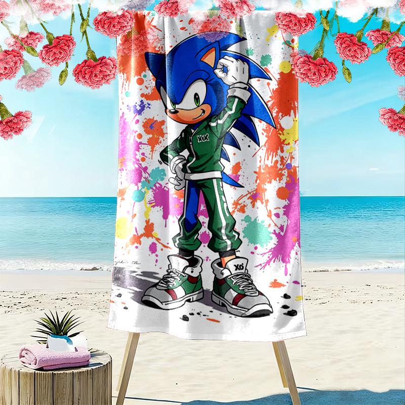 SONIC Beach Towel Perfect for Travel, Outdoor Activities, Swimming, Camping, Hiking