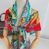 130CM Warm Imitation Silk Cashmere Scarf Women Luxury Printing Square Scarves Wraps Ladies Bandana Hijab Foulard and Shawl