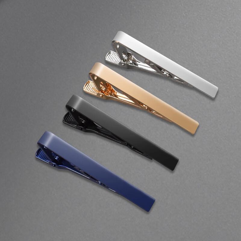 GOWKE Stainless Steel Mirror Polished Tie Clips
