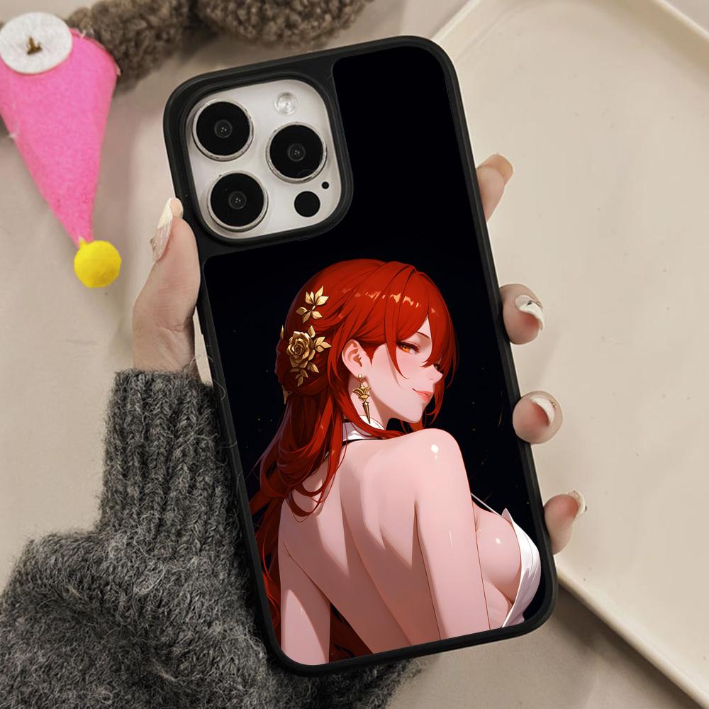 HSR Himeko Matte Surface Mobile Phone Case for iPhone 17 16 15 14 13 12 11 Air Pro Max Plus Colorful Cover