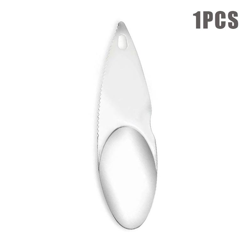 

1/3/5 шт. Пилинг для киви из нержавеющей стали, Ложка-скупер для киви и авокадо, Фрукторезка, Нож для чистки с зубчатым лезвием, Кухонные гаджеты для нарезки 1PCS