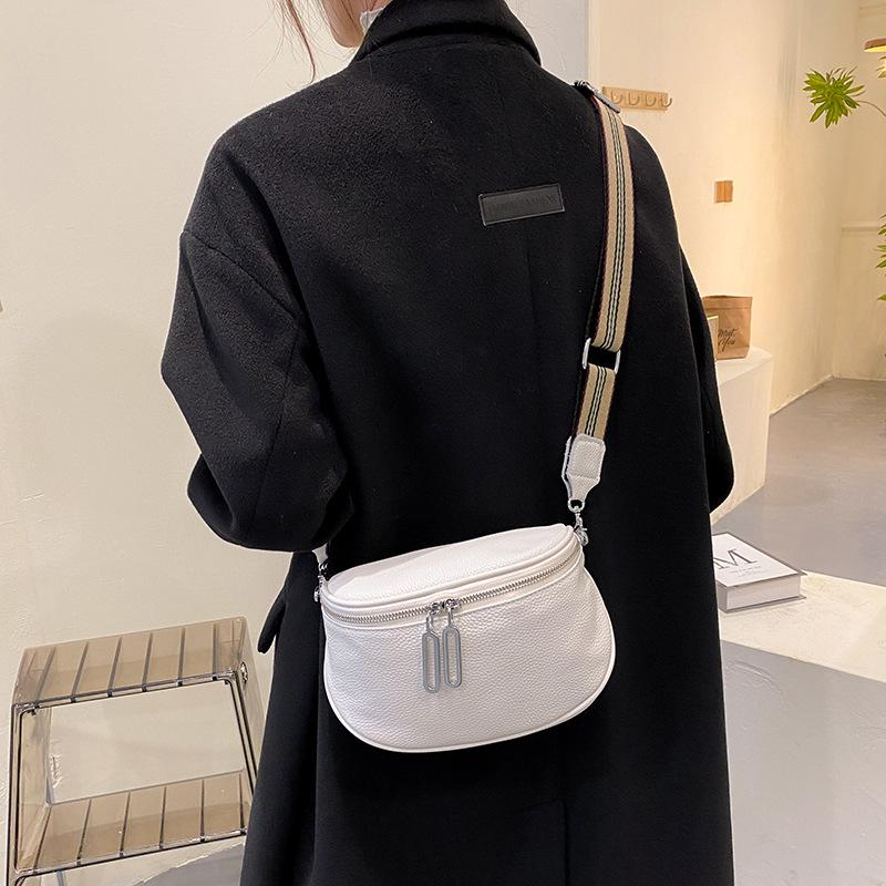 Leather women's bags autumn and winter new trendy fashion soft leather shoulder messenger bag first layer cowhide saddle bag