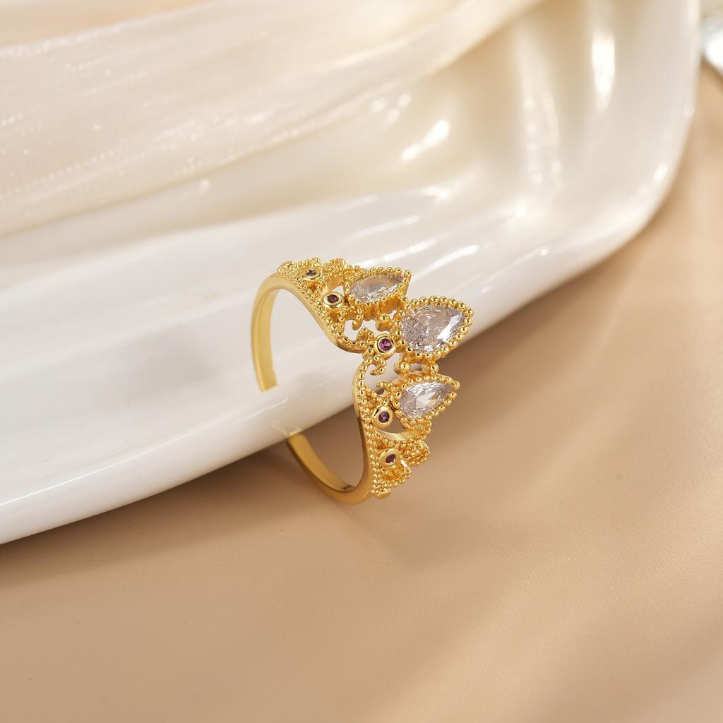 12 Sun Love Crown Geometric Design Fashion Ring Ring Women's Jewelry