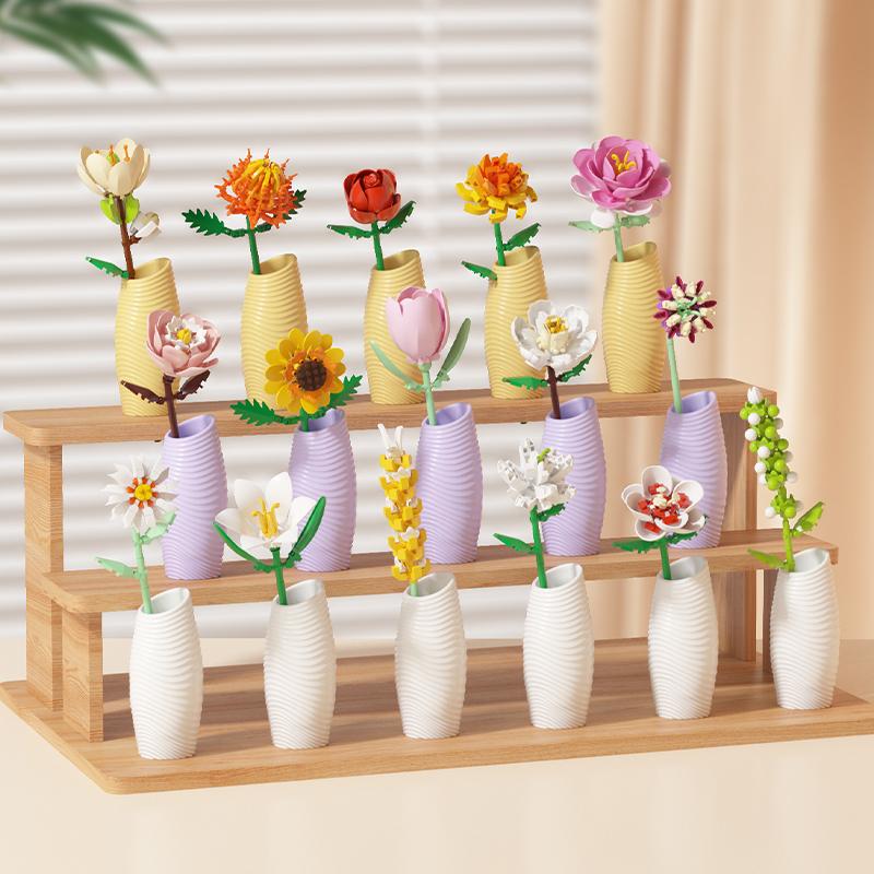 Flower Bouquet Building Blocks 24 Days Flowers Christmas Countdown Calendars Christmas Advent Calendar for Holiday DIY Gifts