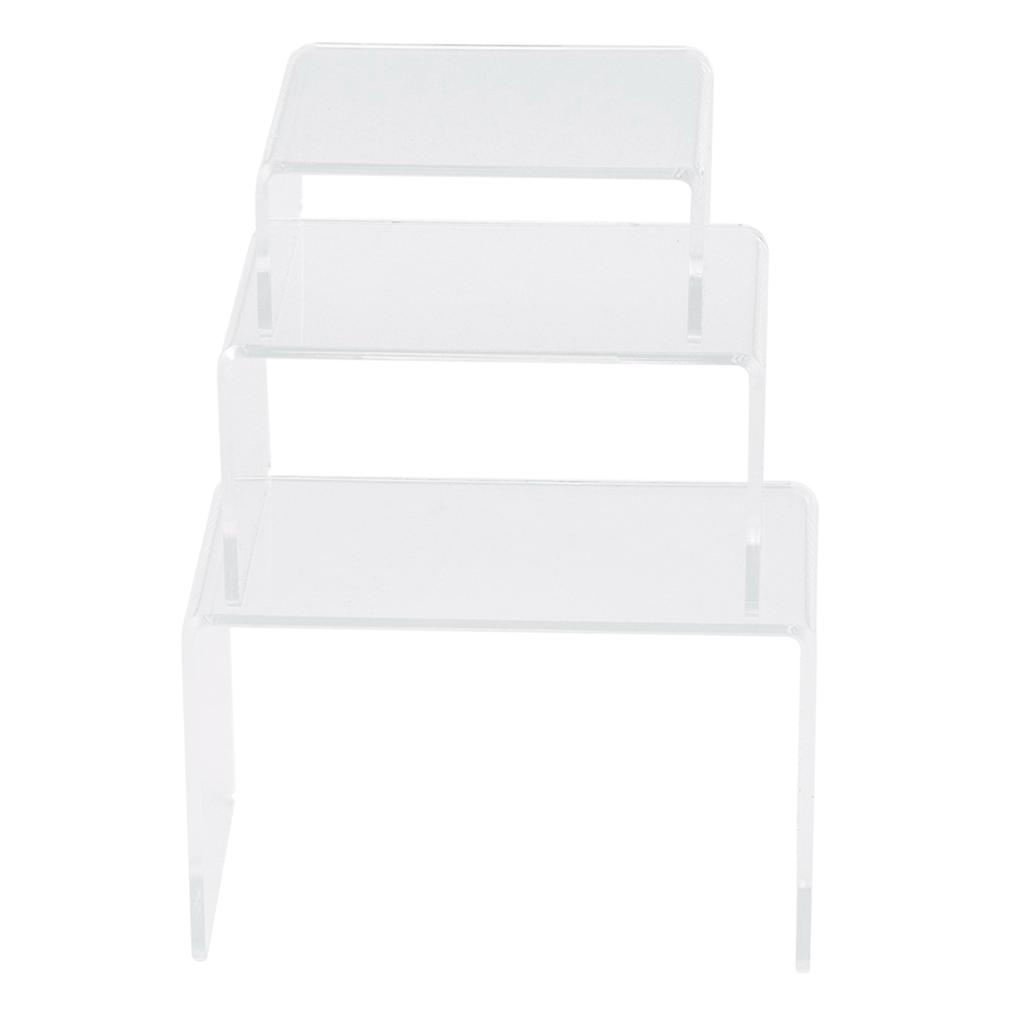 3pcs   Set Acrylic Doll Toy Figure Display Riser Rack Transparent Jewelry Display Stand