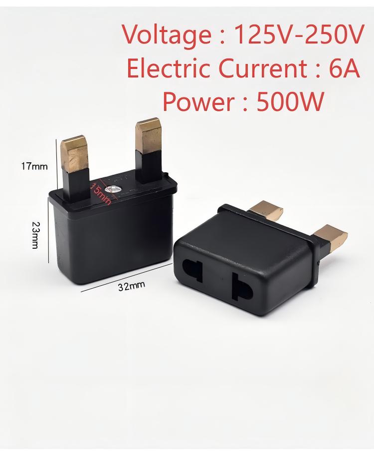 EU US UK AU Mini Dull Polish Power Plug Adapter Travel Plug Converter Outlet Wall Power Converter (Black)