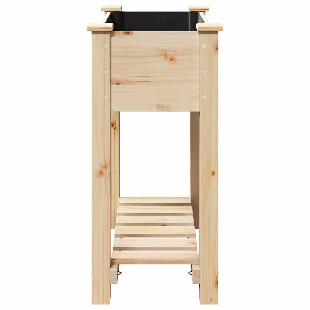 Garden Planter with Shelf Beige 71 x 37 x 76.5 cm